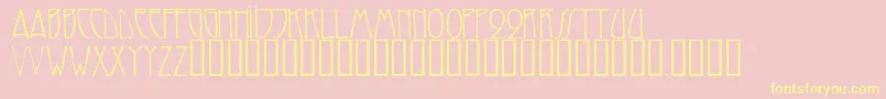 Trilliumcapsssk Font – Yellow Fonts on Pink Background