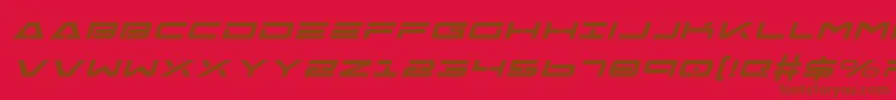 FreeAgentBoldExpital Font – Brown Fonts on Red Background
