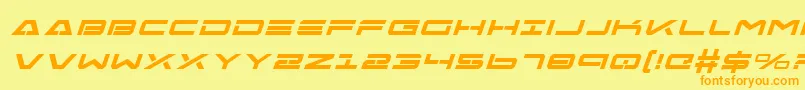 FreeAgentBoldExpital Font – Orange Fonts on Yellow Background
