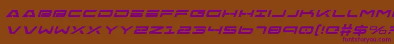 FreeAgentBoldExpital Font – Purple Fonts on Brown Background