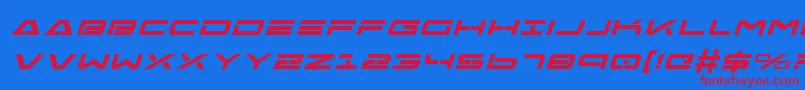 FreeAgentBoldExpital Font – Red Fonts on Blue Background