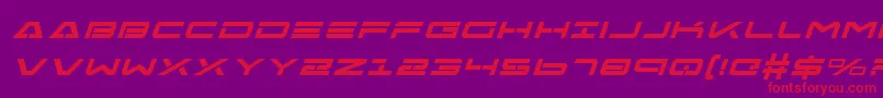 FreeAgentBoldExpital Font – Red Fonts on Purple Background