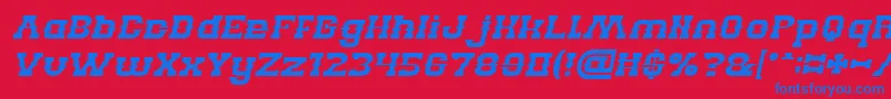 BillyTheKidItalic Font – Blue Fonts on Red Background