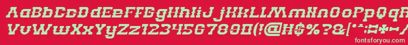 BillyTheKidItalic Font – Green Fonts on Red Background