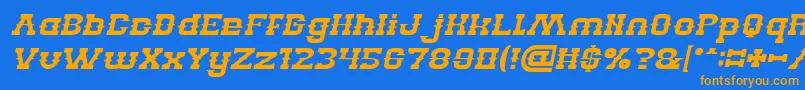 BillyTheKidItalic Font – Orange Fonts on Blue Background