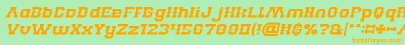 BillyTheKidItalic Font – Orange Fonts on Green Background