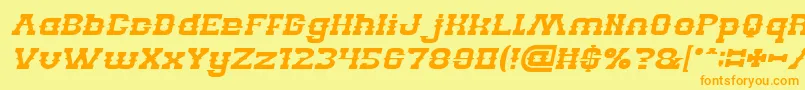 BillyTheKidItalic Font – Orange Fonts on Yellow Background