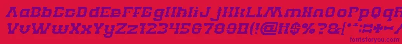 フォントBillyTheKidItalic – 赤い背景に紫のフォント