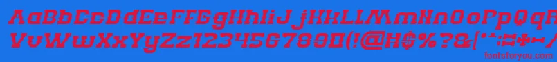 BillyTheKidItalic Font – Red Fonts on Blue Background