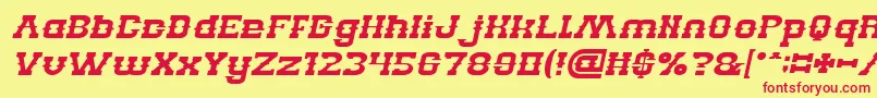 BillyTheKidItalic Font – Red Fonts on Yellow Background