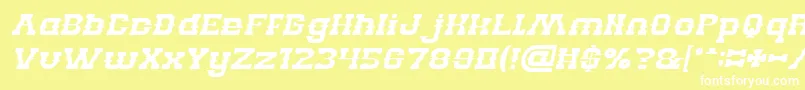 BillyTheKidItalic Font – White Fonts on Yellow Background