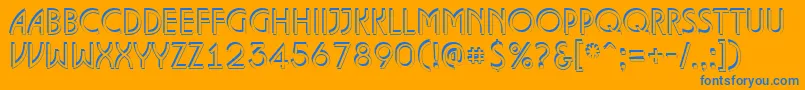 ALanceteshd Font – Blue Fonts on Orange Background