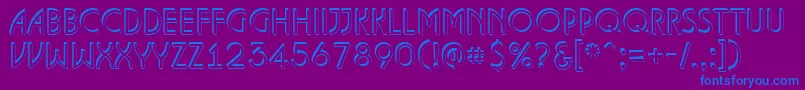 Шрифт ALanceteshd – синие шрифты на фиолетовом фоне