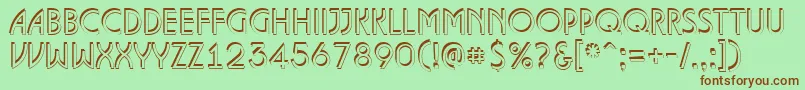 ALanceteshd Font – Brown Fonts on Green Background