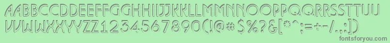ALanceteshd Font – Gray Fonts on Green Background