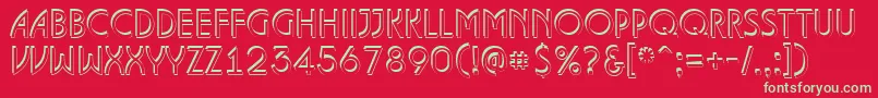 フォントALanceteshd – 赤い背景に緑の文字