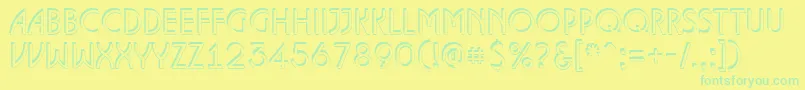 ALanceteshd Font – Green Fonts on Yellow Background