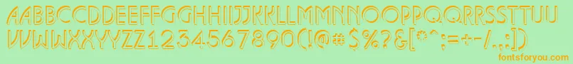 ALanceteshd Font – Orange Fonts on Green Background
