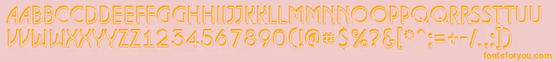 ALanceteshd Font – Orange Fonts on Pink Background