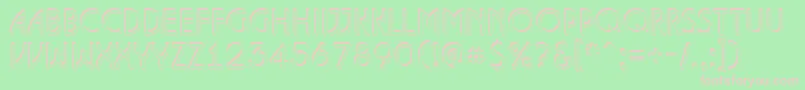 ALanceteshd Font – Pink Fonts on Green Background