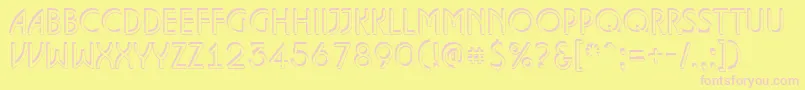 ALanceteshd Font – Pink Fonts on Yellow Background