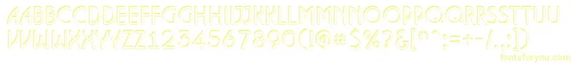ALanceteshd Font – Yellow Fonts on White Background