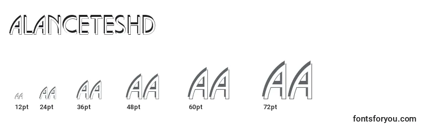 ALanceteshd Font Sizes