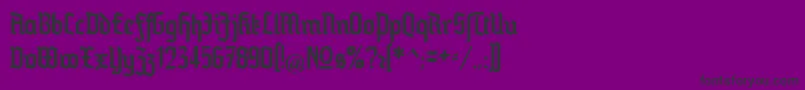 Czcionka Blankenburg – czarne czcionki na fioletowym tle