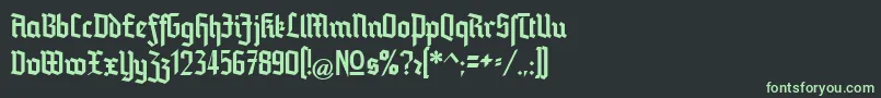 Шрифт Blankenburg – зелёные шрифты на чёрном фоне