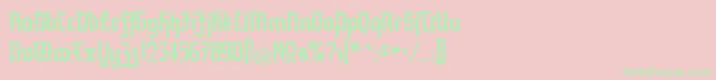 Blankenburg Font – Green Fonts on Pink Background