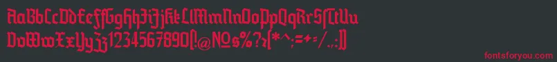 Blankenburg Font – Red Fonts on Black Background