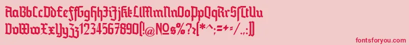 Blankenburg Font – Red Fonts on Pink Background