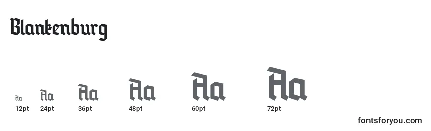 Größen der Schriftart Blankenburg