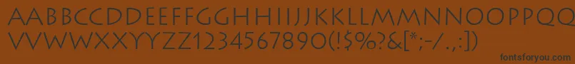 Шрифт LithosLight – чёрные шрифты на коричневом фоне