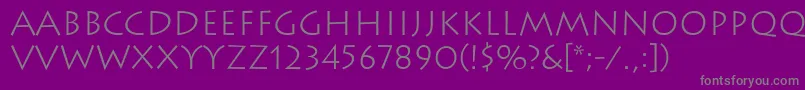 Шрифт LithosLight – серые шрифты на фиолетовом фоне