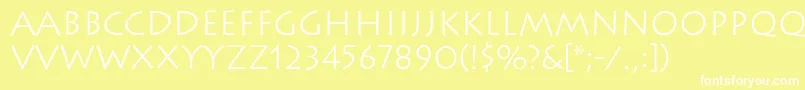 LithosLight Font – White Fonts on Yellow Background