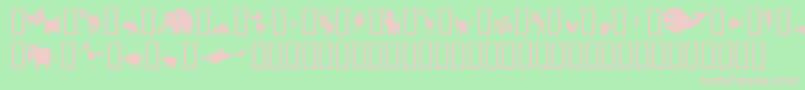 Winpets2 Font – Pink Fonts on Green Background