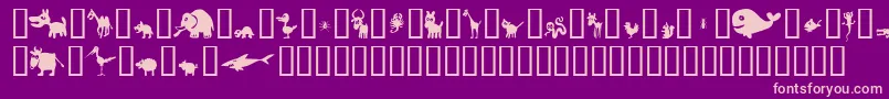 Winpets2 Font – Pink Fonts on Purple Background