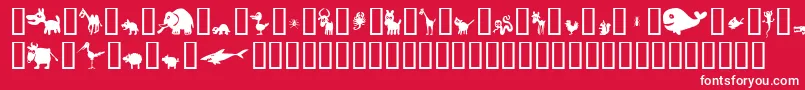 Winpets2 Font – White Fonts on Red Background