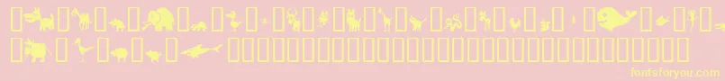 Winpets2 Font – Yellow Fonts on Pink Background