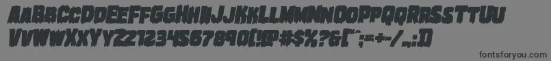 Marshthingboldital Font – Black Fonts on Gray Background