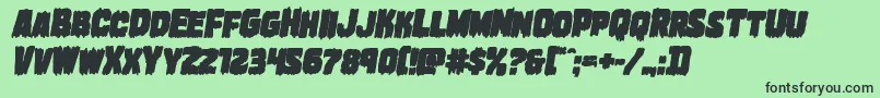 Marshthingboldital Font – Black Fonts on Green Background