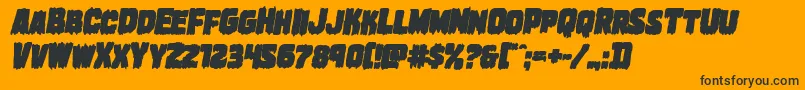 Marshthingboldital Font – Black Fonts on Orange Background