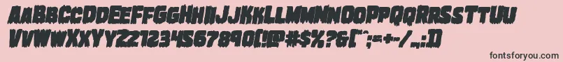 Marshthingboldital-Schriftart – Schwarze Schriften auf rosa Hintergrund