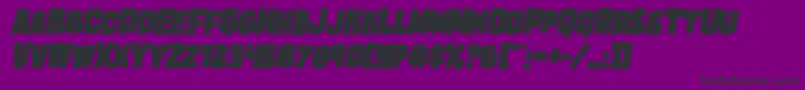 Marshthingboldital Font – Black Fonts on Purple Background