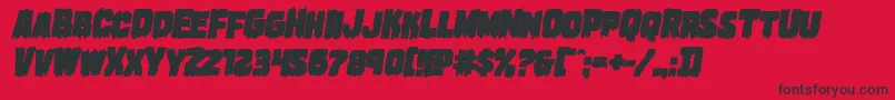 Marshthingboldital Font – Black Fonts on Red Background