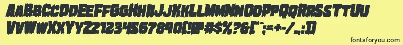 More about Marshthingboldital Font Marshthingboldital Font – Black Fonts on Yellow Background