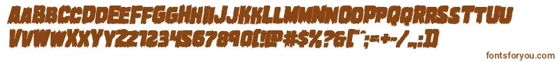 Шрифт Marshthingboldital – коричневые шрифты на белом фоне