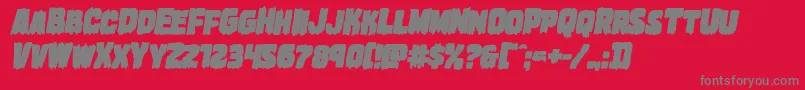 Marshthingboldital Font – Gray Fonts on Red Background