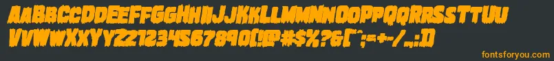 Marshthingboldital Font – Orange Fonts on Black Background